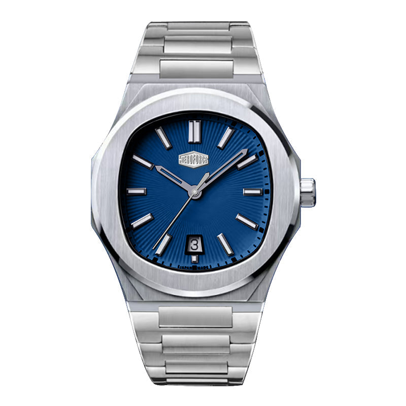 HeroForce 5046 – Luxury Analog Watch with Sunray Dial & Tapered Link Bracelet Martino Valenti