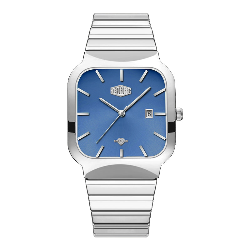 HeroForce 5055GL - Luxury Square Analog Watch with Sapphire Glass & Date Display Martino Valenti