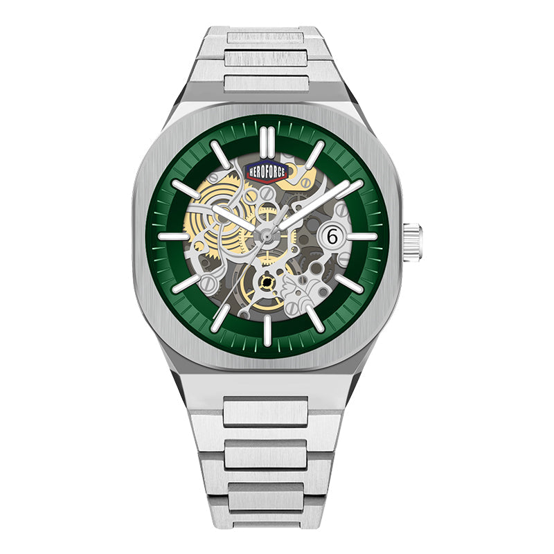 HeroForce 5042A - Skeleton Elite – Luxury Mechanical Style Watch with Octagonal Bezel Martino Valenti