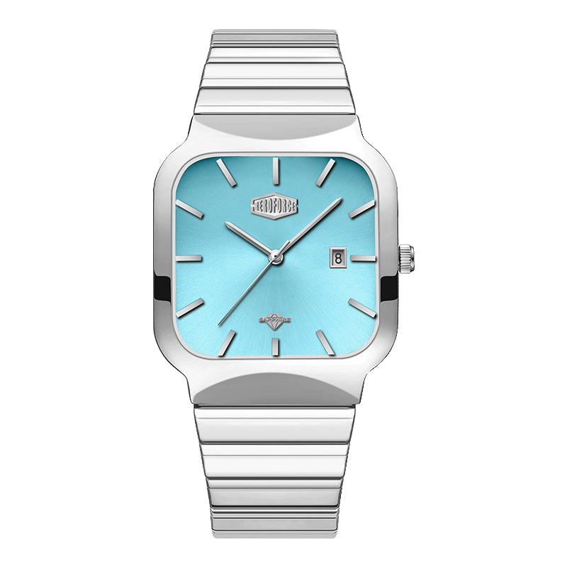 HeroForce 5055GL - Luxury Square Analog Watch with Sapphire Glass & Date Display Martino Valenti