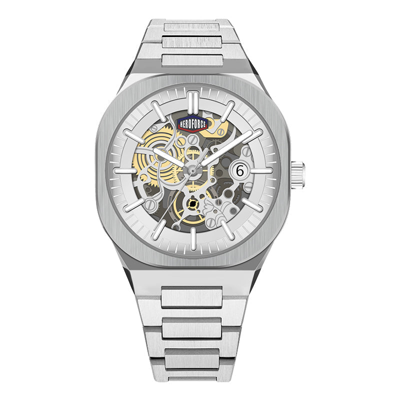 HeroForce 5042A - Skeleton Elite – Luxury Mechanical Style Watch with Octagonal Bezel Martino Valenti