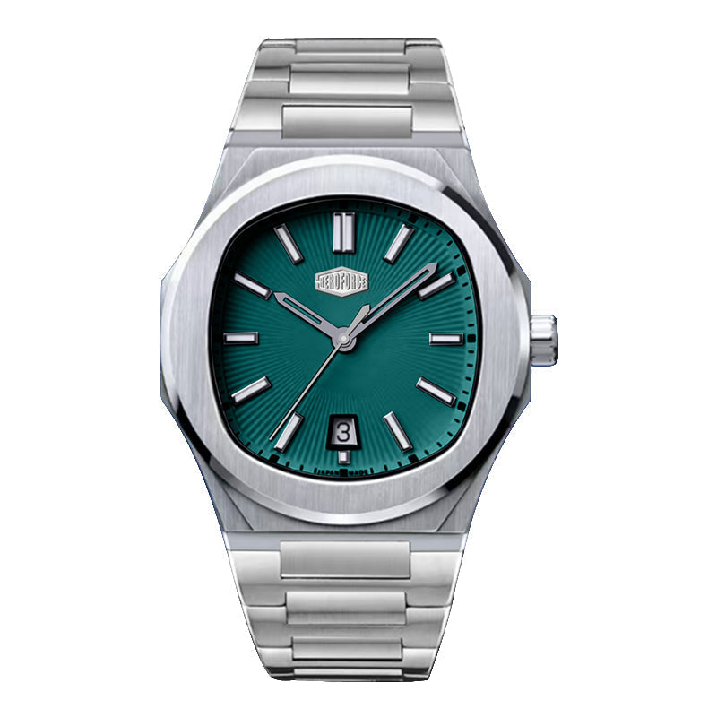 HeroForce 5046 – Luxury Analog Watch with Sunray Dial & Tapered Link Bracelet Martino Valenti