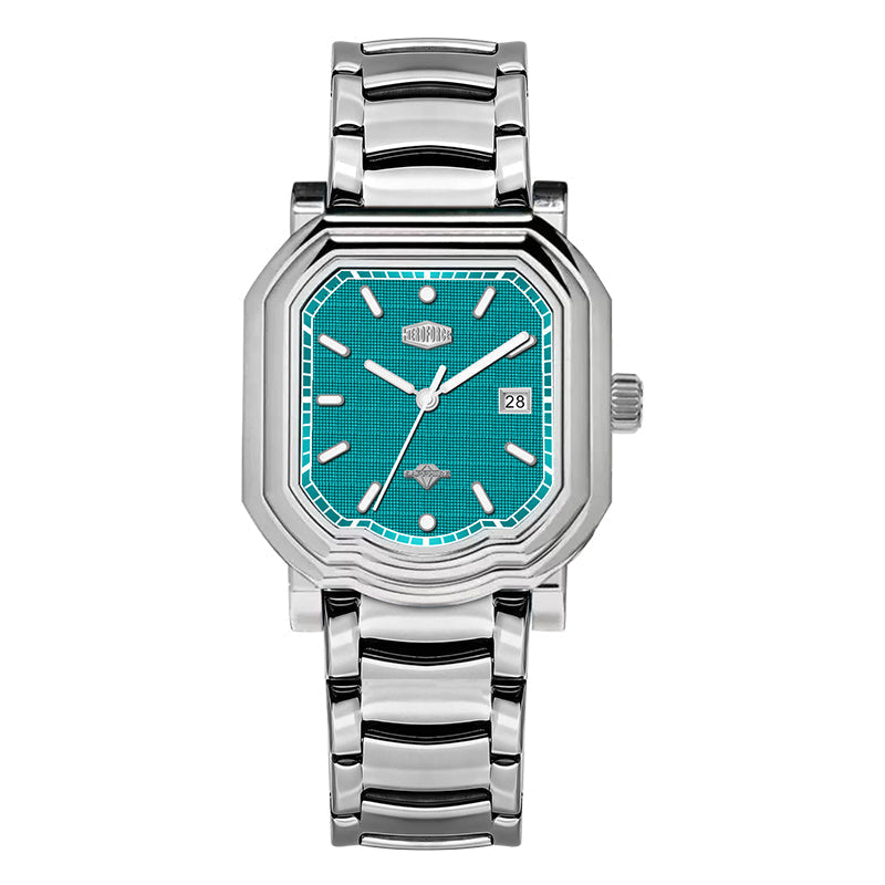 HeroForce 5051S – Men’s Geometric Analog Watch with Textured Dial Martino Valenti