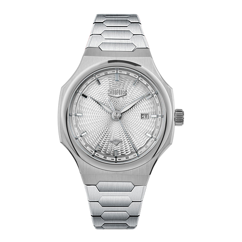 HeroForce 5006 - Sunburst Ripple – Luxury Watch with Radial Textured Dial Martino Valenti