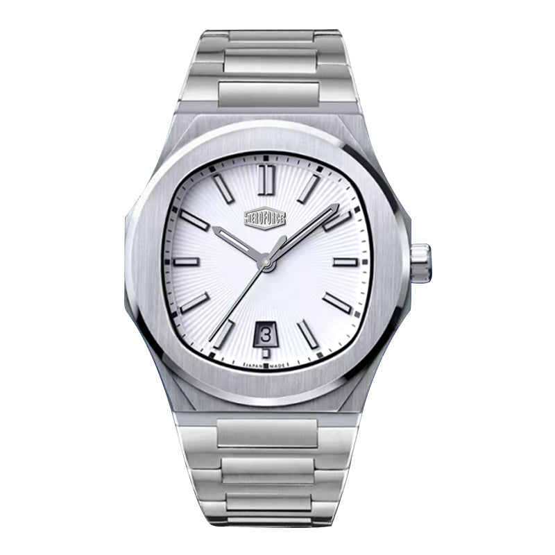 HeroForce 5046 – Luxury Analog Watch with Sunray Dial & Tapered Link Bracelet Martino Valenti
