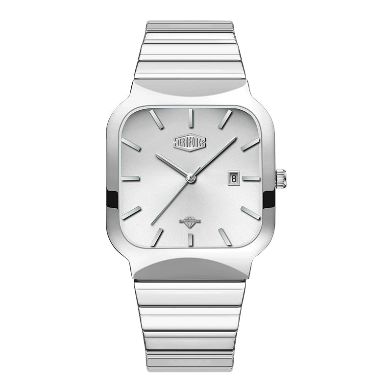HeroForce 5055GL - Luxury Square Analog Watch with Sapphire Glass & Date Display Martino Valenti