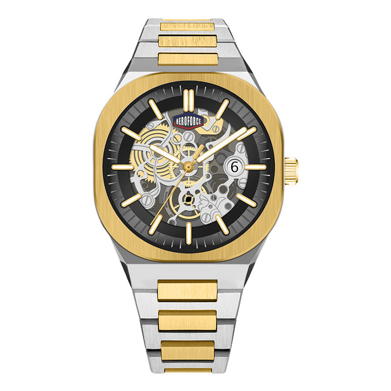 HeroForce 5042A - Skeleton Elite – Luxury Mechanical Style Watch with Octagonal Bezel Martino Valenti