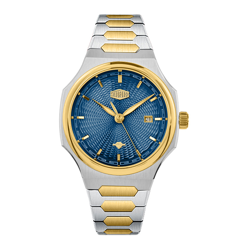 HeroForce 5006 - Sunburst Ripple – Luxury Watch with Radial Textured Dial Martino Valenti