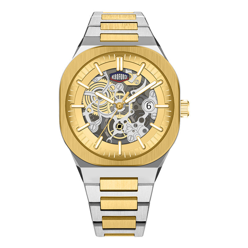 HeroForce 5042A - Skeleton Elite – Luxury Mechanical Style Watch with Octagonal Bezel Martino Valenti