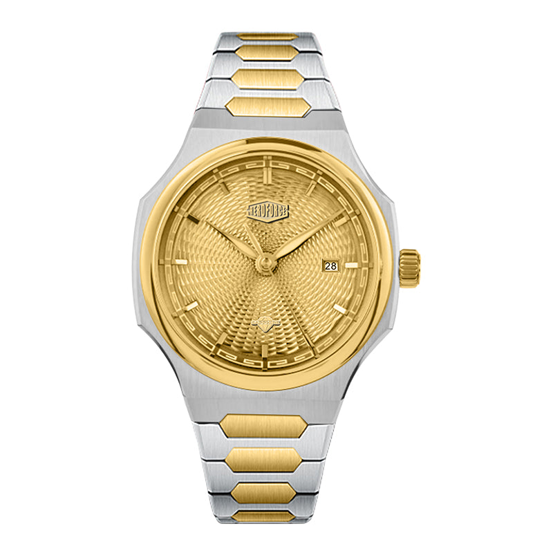 HeroForce 5006 - Sunburst Ripple – Luxury Watch with Radial Textured Dial Martino Valenti