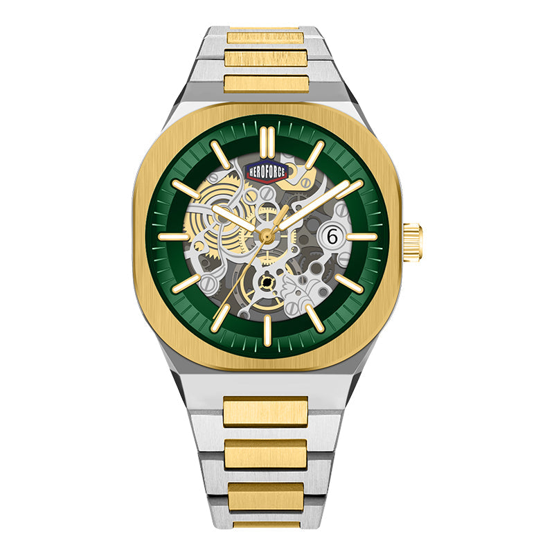 HeroForce 5042A - Skeleton Elite – Luxury Mechanical Style Watch with Octagonal Bezel Martino Valenti