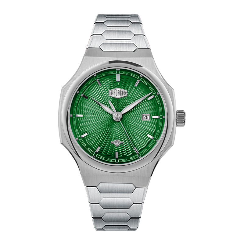 HeroForce 5006 - Sunburst Ripple – Luxury Watch with Radial Textured Dial Martino Valenti