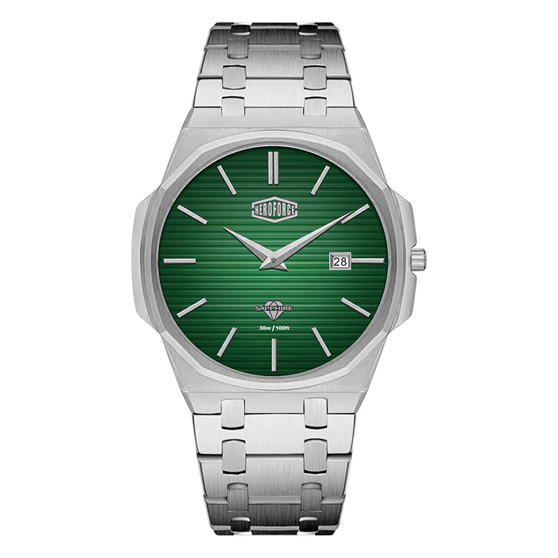 HeroForce 5040B – Men’s Octagonal Bezel Watch with Textured Dial Martino Valenti