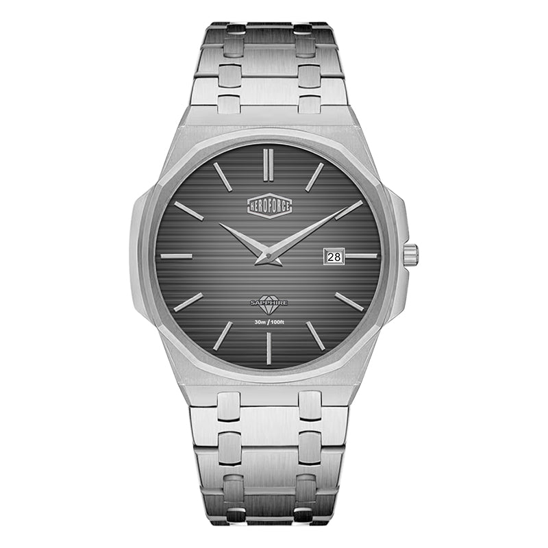 HeroForce 5040B – Men’s Octagonal Bezel Watch with Textured Dial Martino Valenti