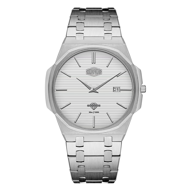 HeroForce 5040B – Men’s Octagonal Bezel Watch with Textured Dial Martino Valenti
