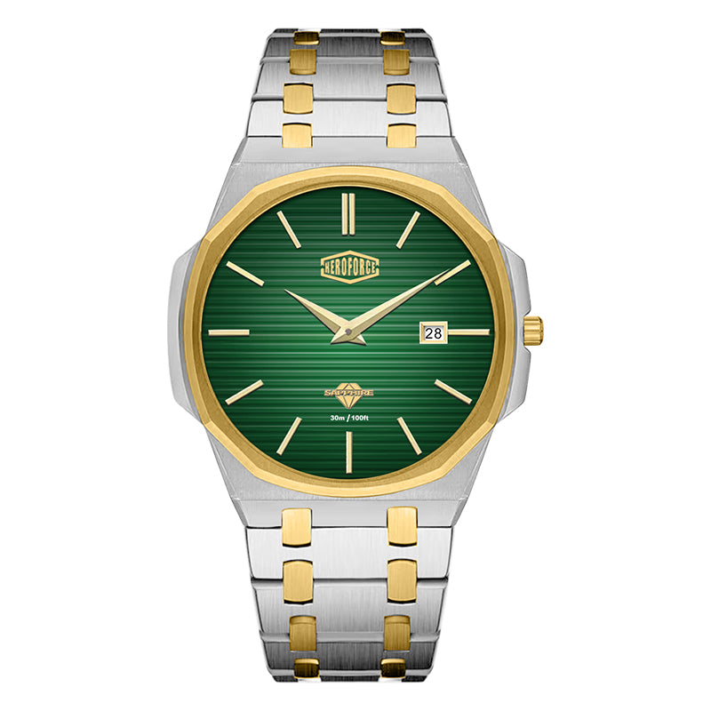 HeroForce 5040B – Men’s Octagonal Bezel Watch with Textured Dial Martino Valenti