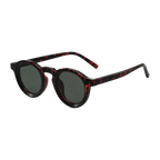 MV Hawthorne — Round Acetate Sunglasses Black Orange