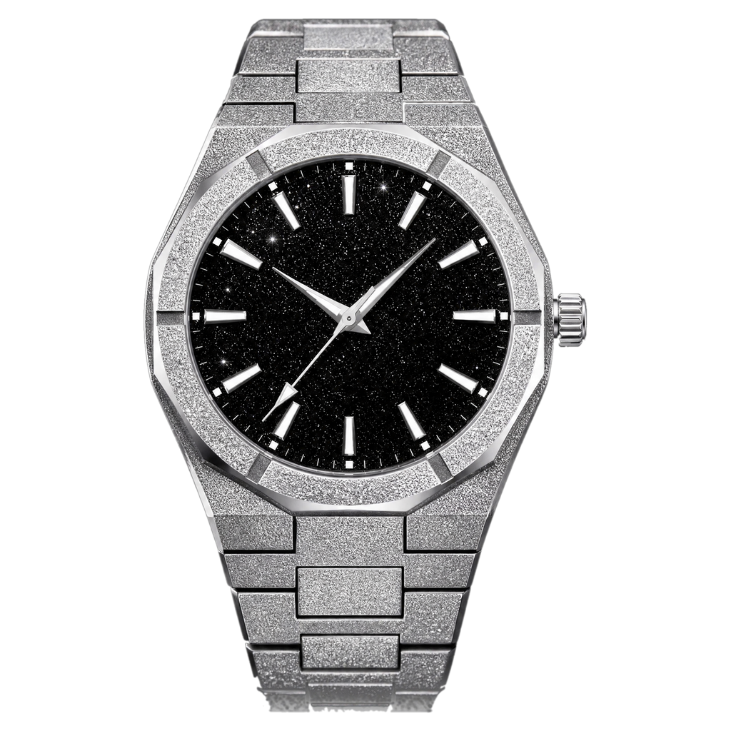STELLARO frosted stardust watch - front cutout