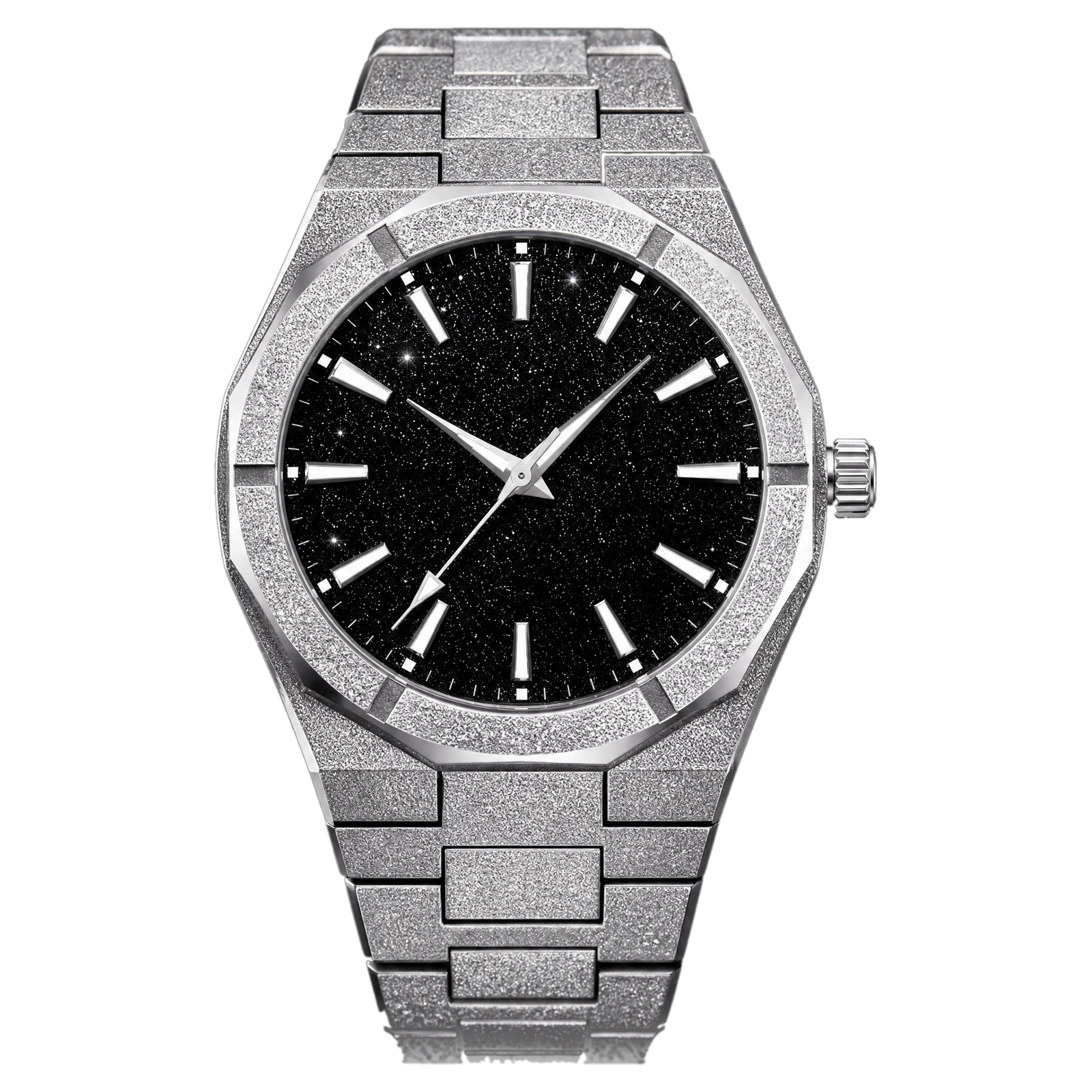 STELLARO frosted stardust watch - front cutout