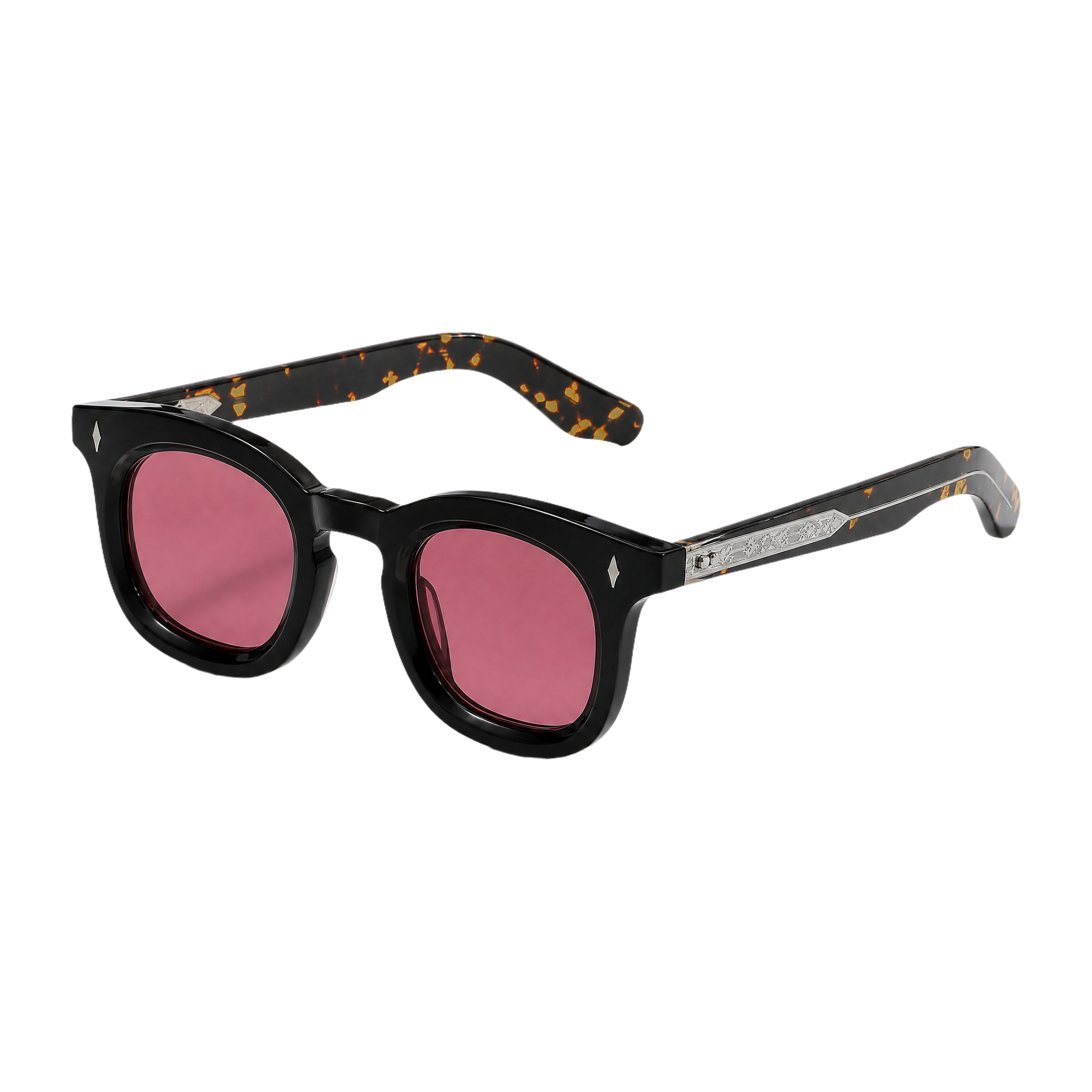 MV Lennox — Round Acetate Sunglasses Tortoise Red