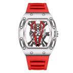 OKTARIS see-through skeleton - Silver / Red