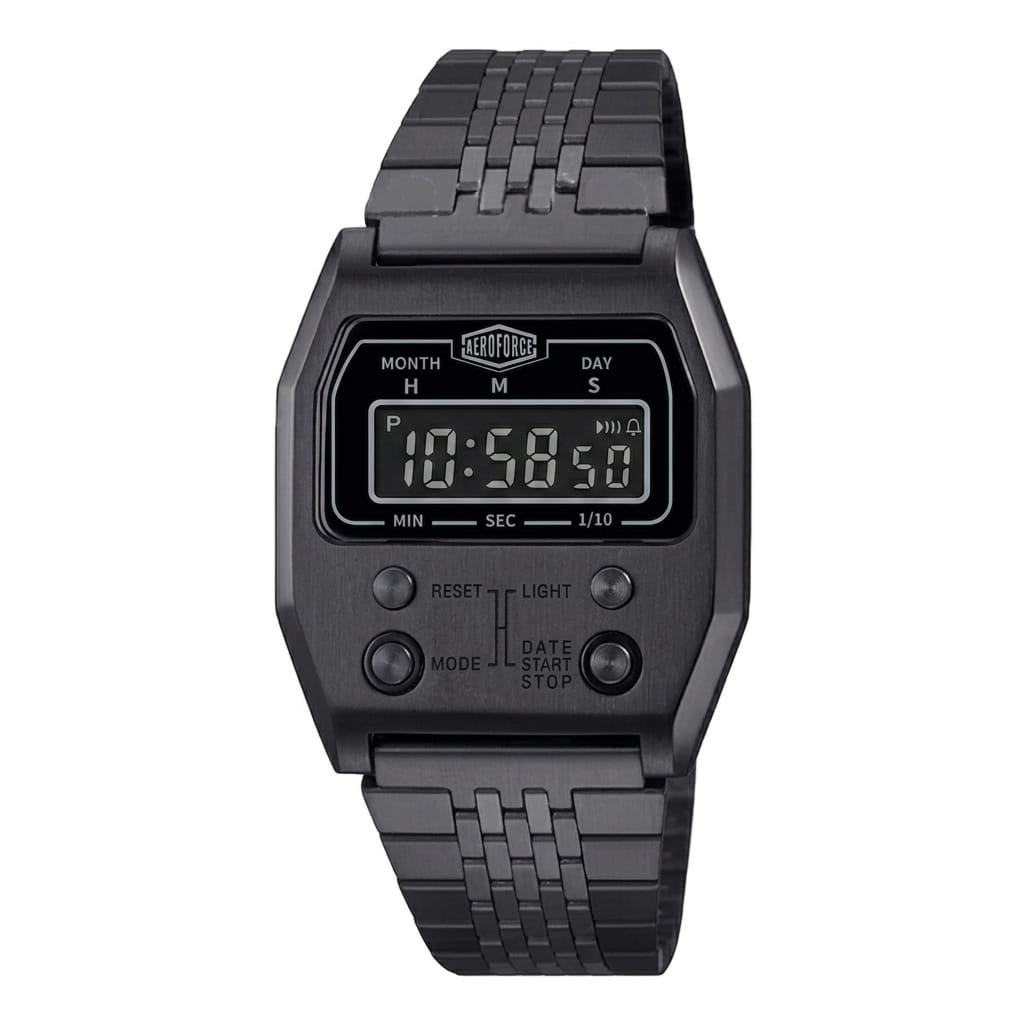 HeroForce 5022 - Retro Digital – Vintage Stainless Steel Watch Martino Valenti
