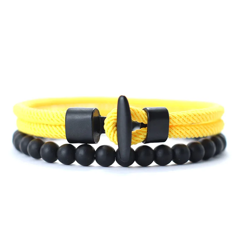 Double layer stone bracelet by GIORGIO MARENO featuring smooth polished stones on a delicate chain.